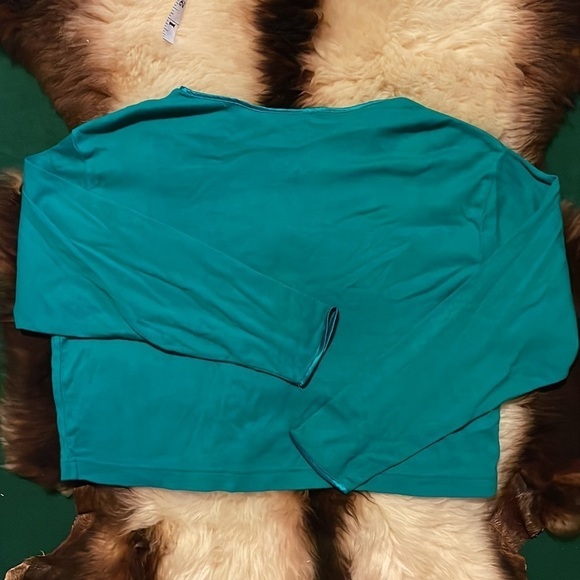 Vintage gold tag Victoria’s Secret button front long sleeve green sweater - Picture 6 of 6